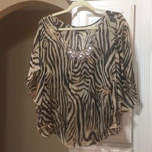 Karen Kane Animal Print Top